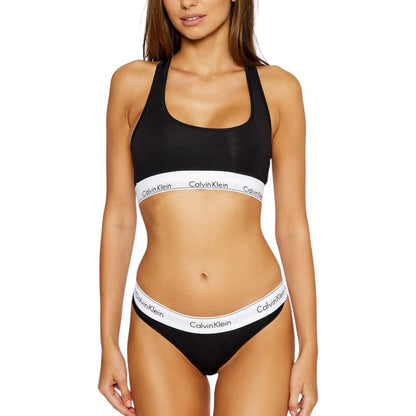 Calvin Klein Underwear F3785E Black Cotton Bra