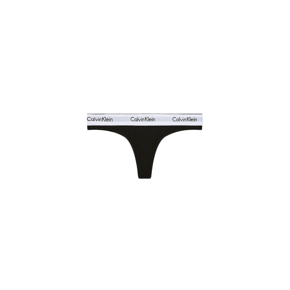 Calvin Klein Underwear Black Cotton Pantie - THONG F3786E