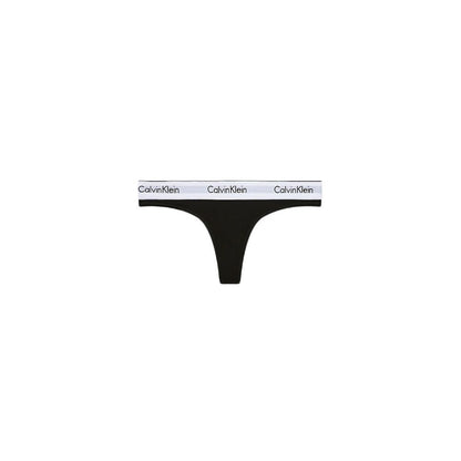Calvin Klein Underwear Black Cotton Pantie - THONG F3786E