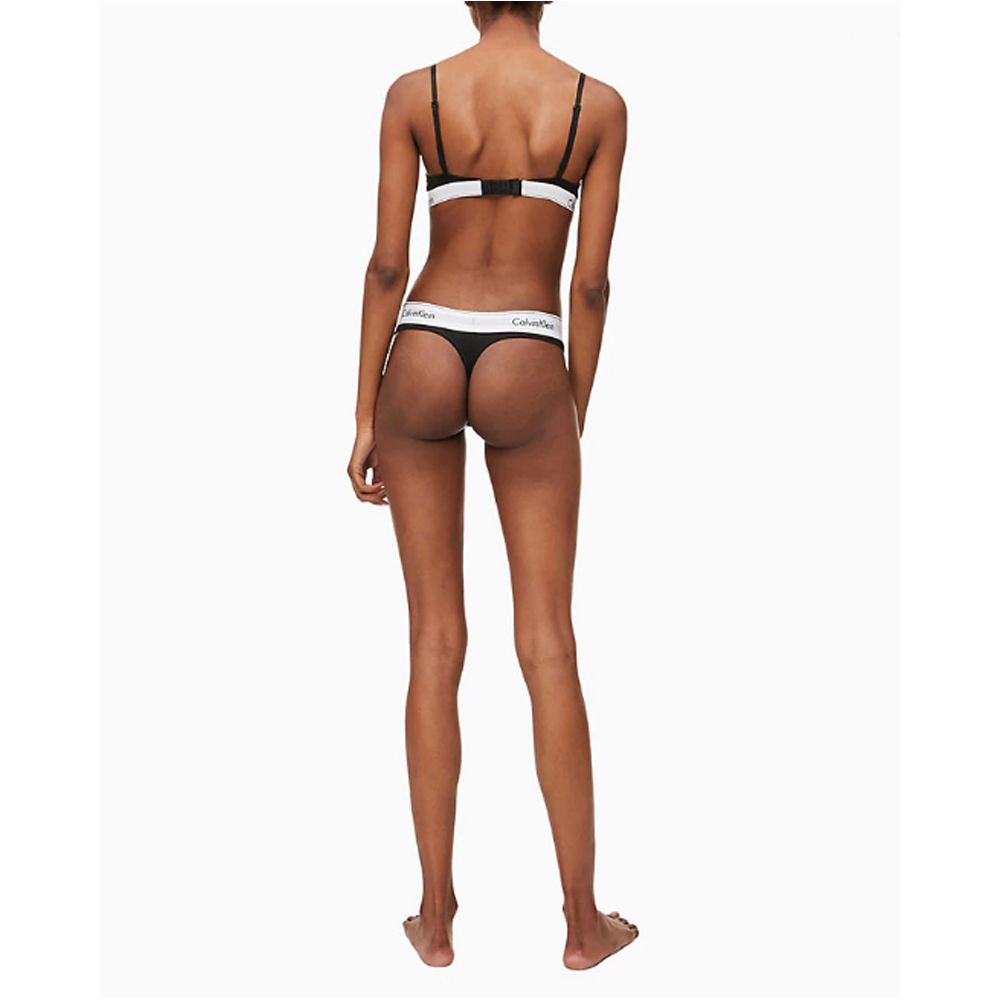 Calvin Klein Underwear Black Cotton Pantie - THONG F3786E