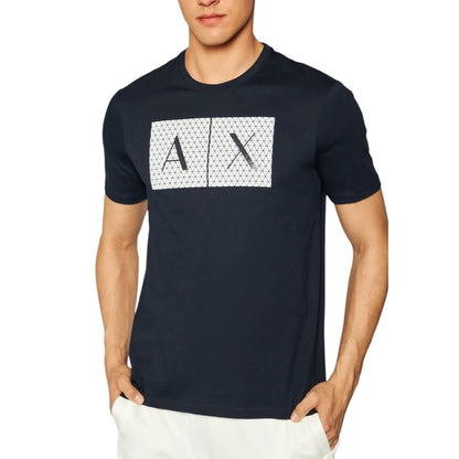 Armani Exchange Blue Cotton T-Shirt for Men