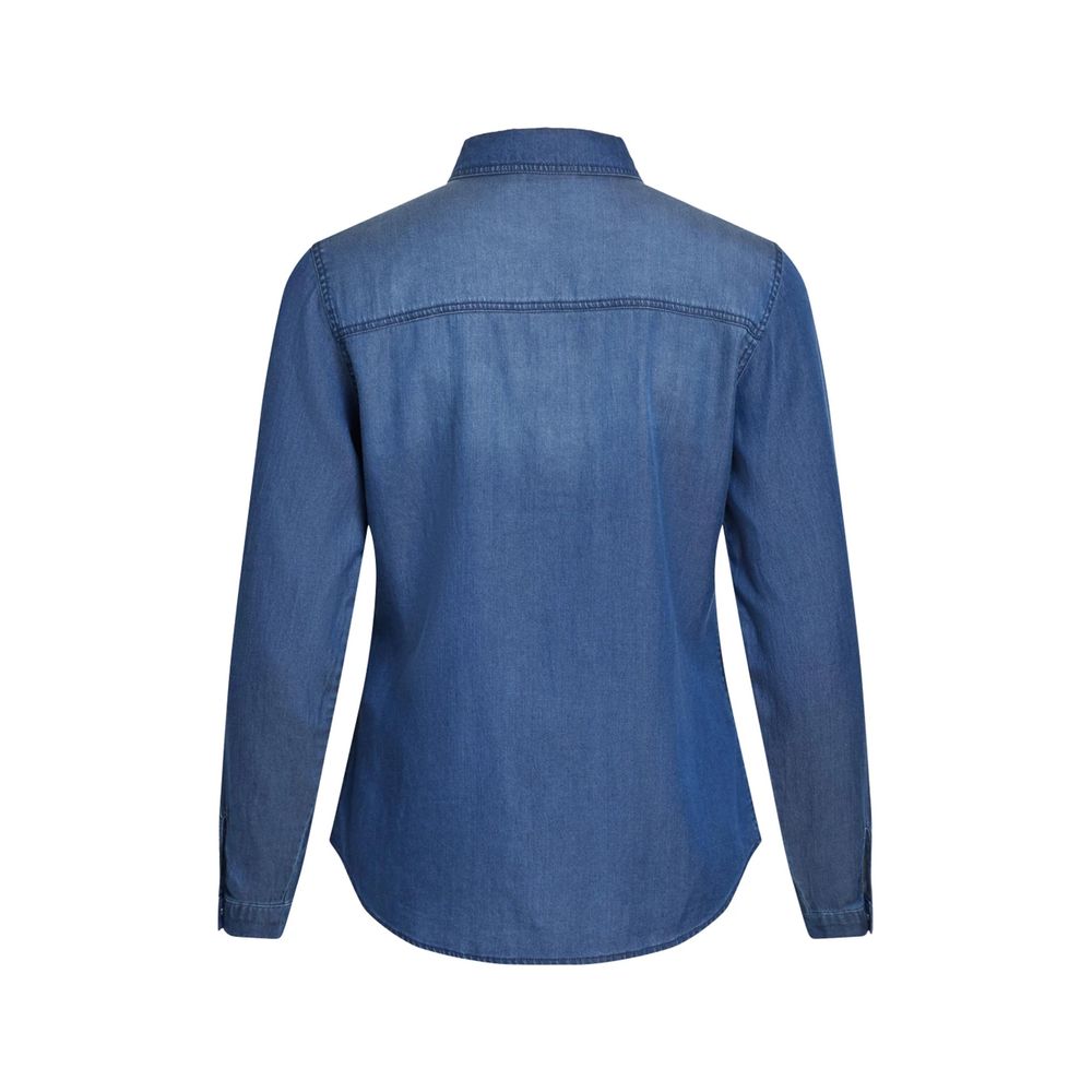 Vila Clothes VIBISTA Blue Cotton Blouse