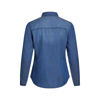 Vila Clothes VIBISTA Blue Cotton Blouse