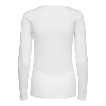 Only LIVE LOVE L/S O-NECK TOP NOOS JRS 15204712 - White Cotton Long Sleeve T-Shirt