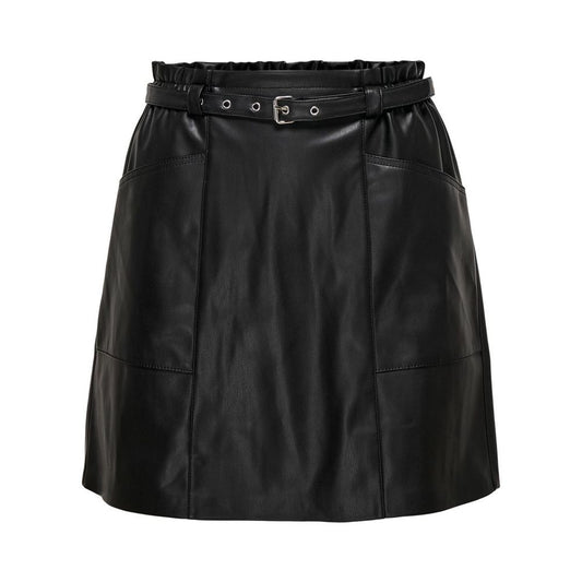 Only HEIDI Black Polyester Mini Skirt
