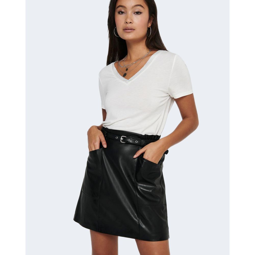 Only HEIDI Black Polyester Mini Skirt