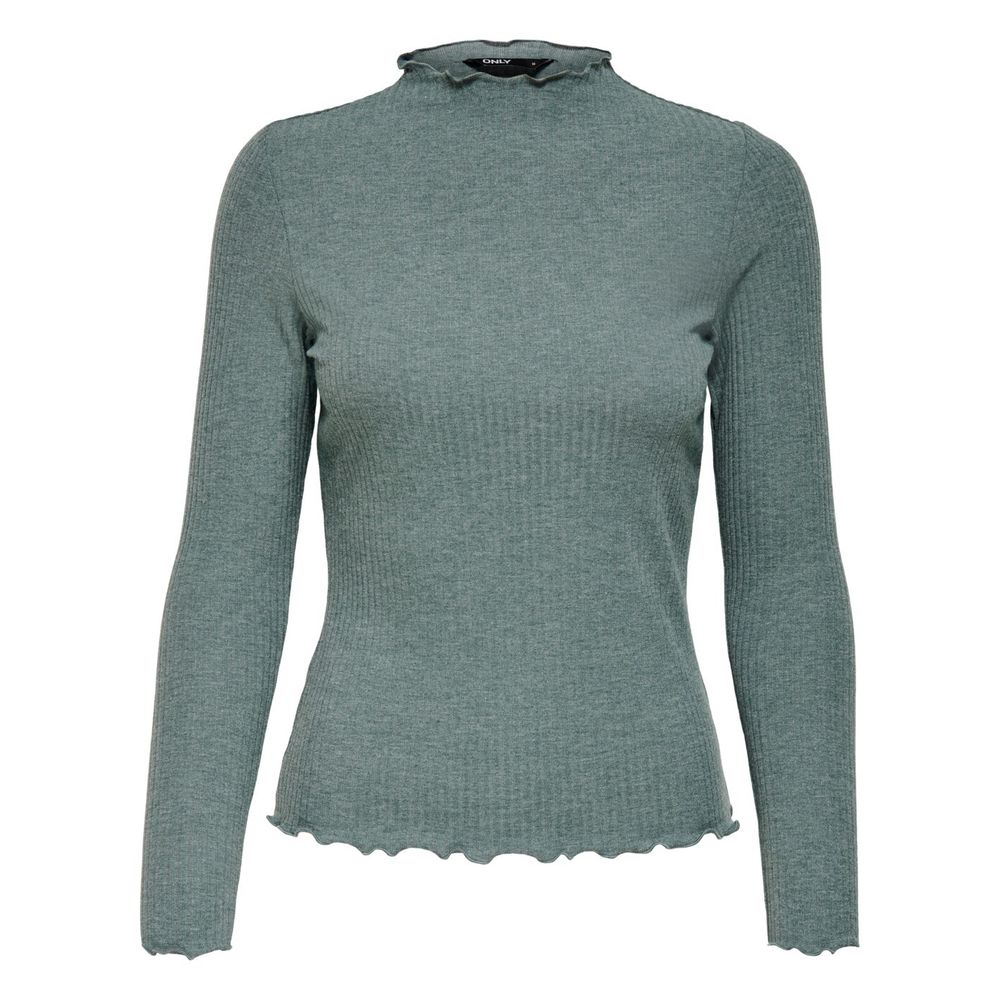 Only Bicolor Viscose Sweatshirt - EMMA L/S HIGH NECK TOP NOOS JRS 15180040