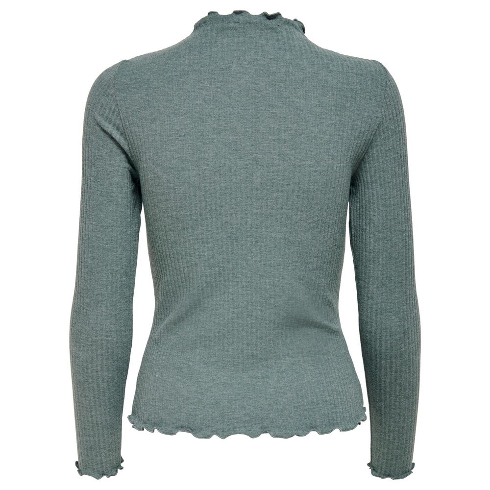 Only Bicolor Viscose Sweatshirt - EMMA L/S HIGH NECK TOP NOOS JRS 15180040