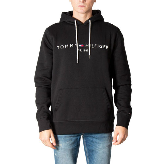 Tommy Hilfiger CORE TOMMY LOGO HOODY MW0MW10752 - Black Cotton Hoodie