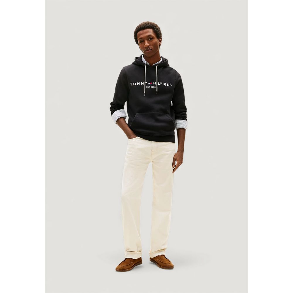 Tommy Hilfiger CORE TOMMY LOGO HOODY MW0MW10752 - Black Cotton Hoodie