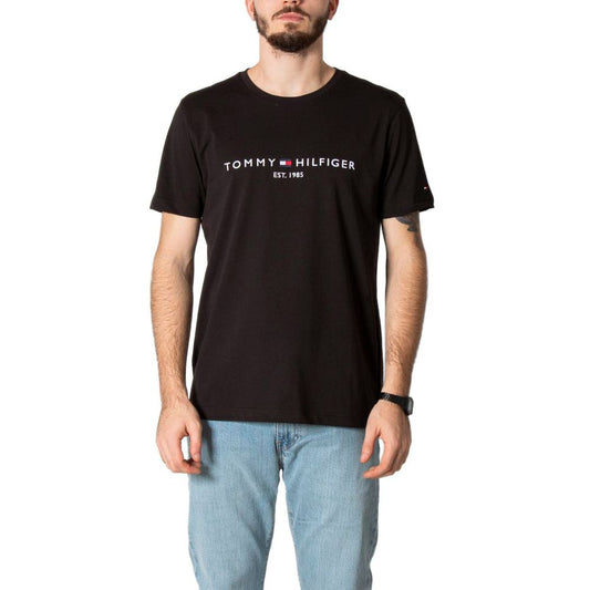 Tommy Hilfiger Core Logo Black Cotton T-Shirt