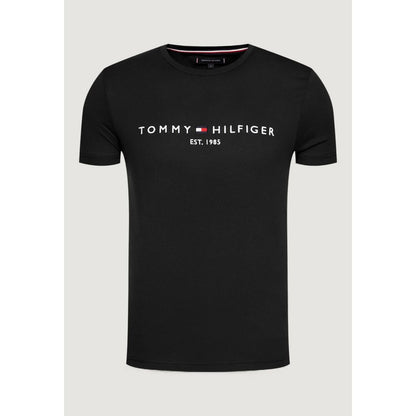 Tommy Hilfiger Core Logo Black Cotton T-Shirt