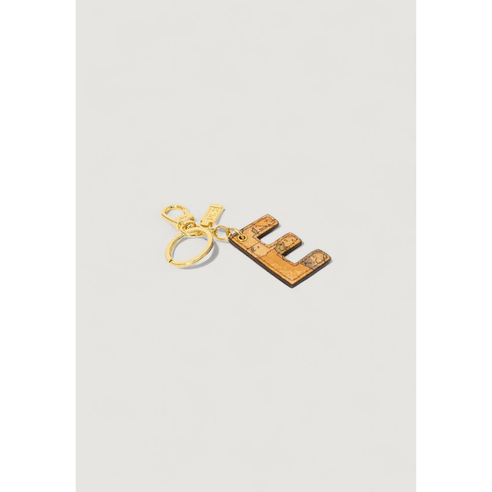Alviero Martini Prima Classe Beige Leather Keychain - Timeless Elegance