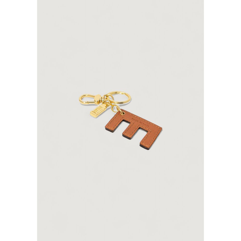 Alviero Martini Prima Classe Beige Leather Keychain - Timeless Elegance