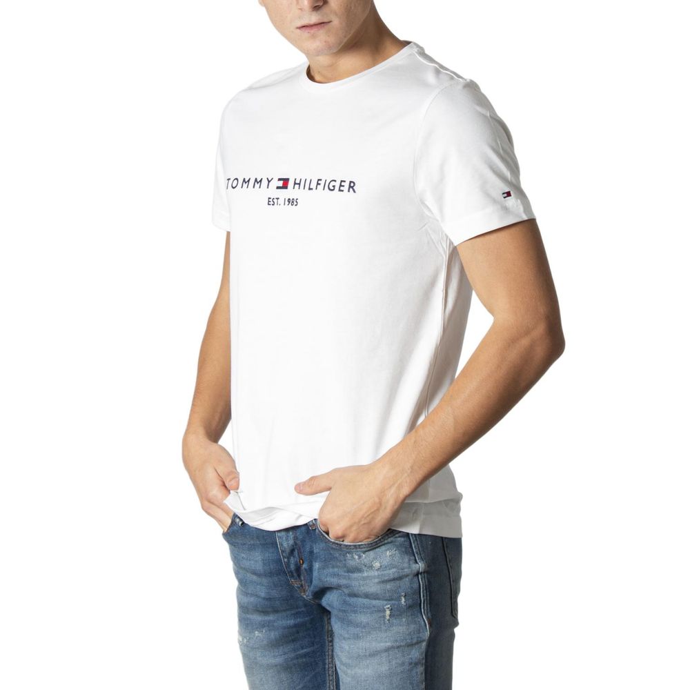 Core Tommy Logo Tee in Cream