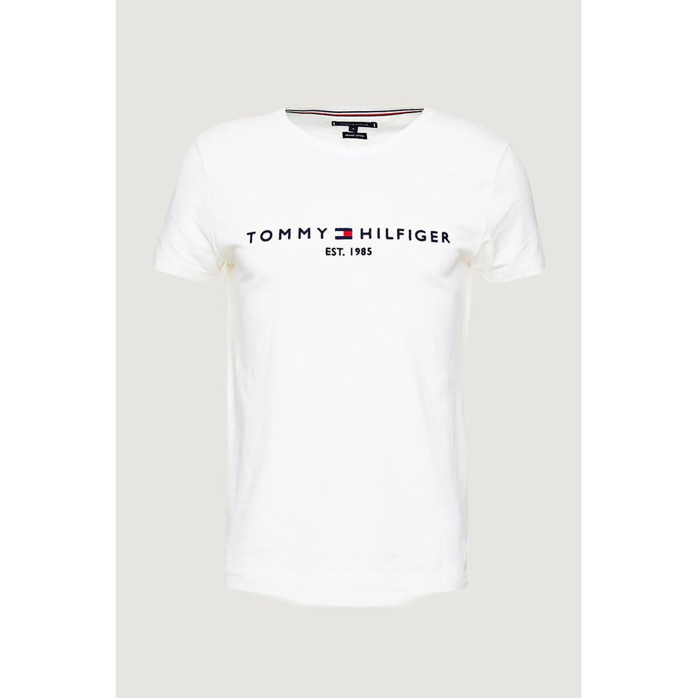 Core Tommy Logo Tee in Cream