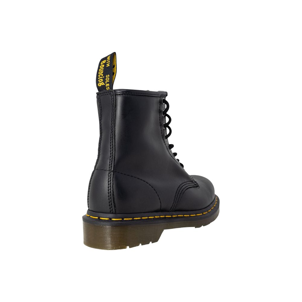Dr. Martens Black Leather Lace-Up Boots - 1460 Nappa