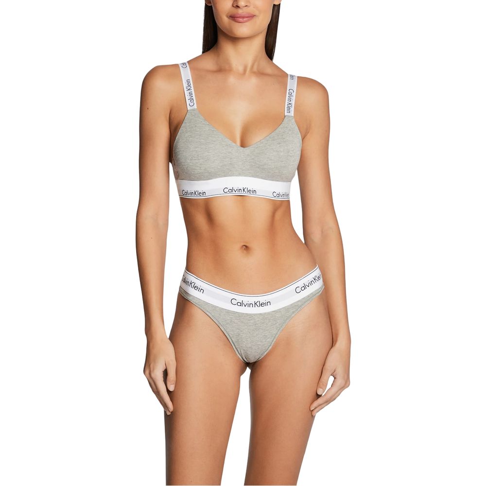 Calvin Klein Underwear Gray Cotton Pantie - Women’s Brazilian Thong