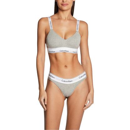 Calvin Klein Underwear Gray Cotton Pantie - Women’s Brazilian Thong