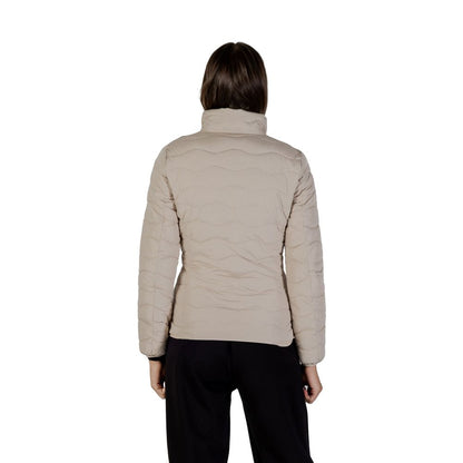 EA7 Emporio Armani Beige Polyester Bomber Jacket