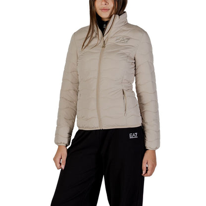 EA7 Emporio Armani Beige Polyester Bomber Jacket