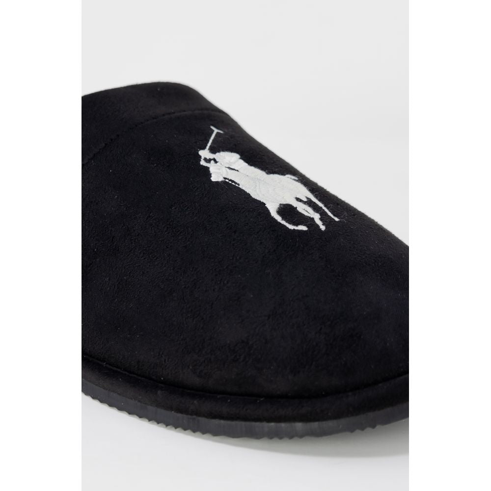 Ralph Lauren Black Polyester Slippers for Men