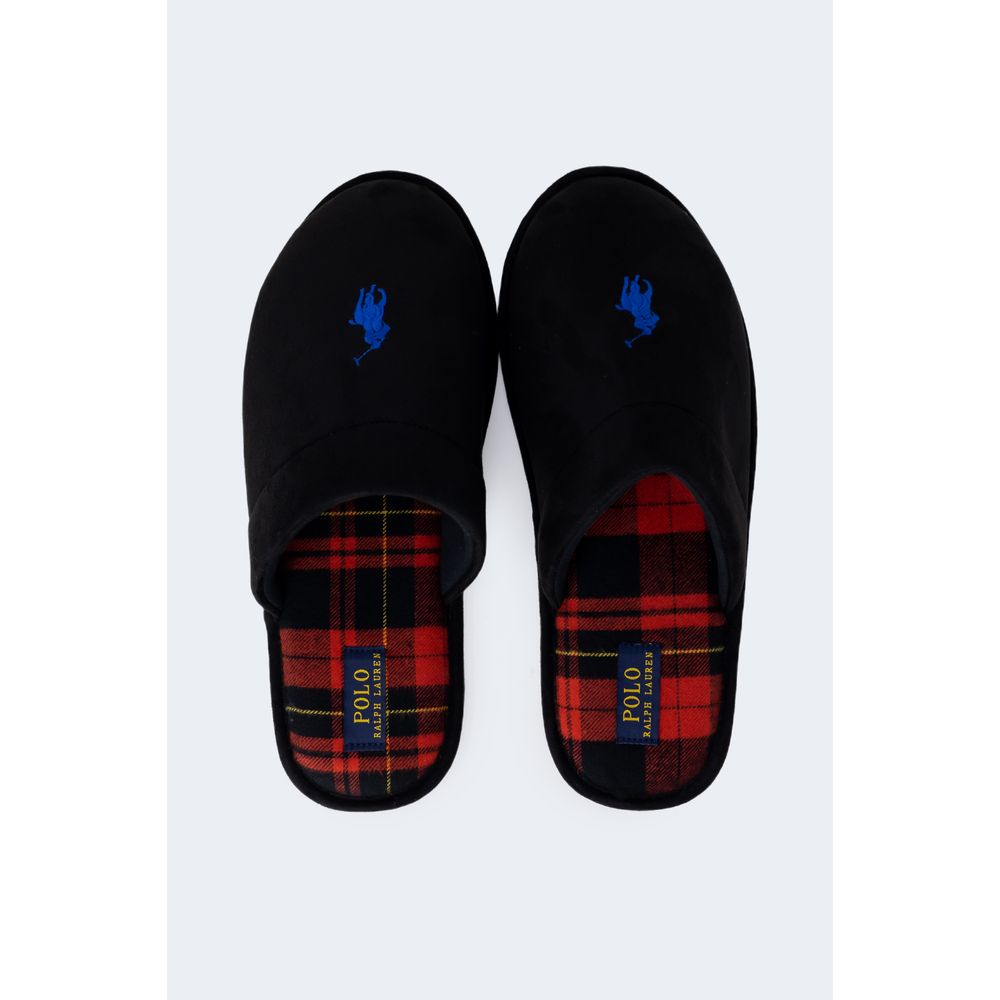 Ralph Lauren Black Polyester Slippers for Men