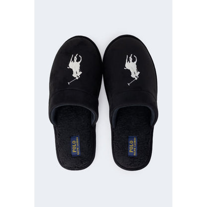Ralph Lauren Black Polyester Slippers for Men