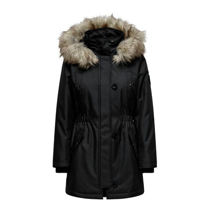 Only ONLIRIS FUR Black Polyester Parka