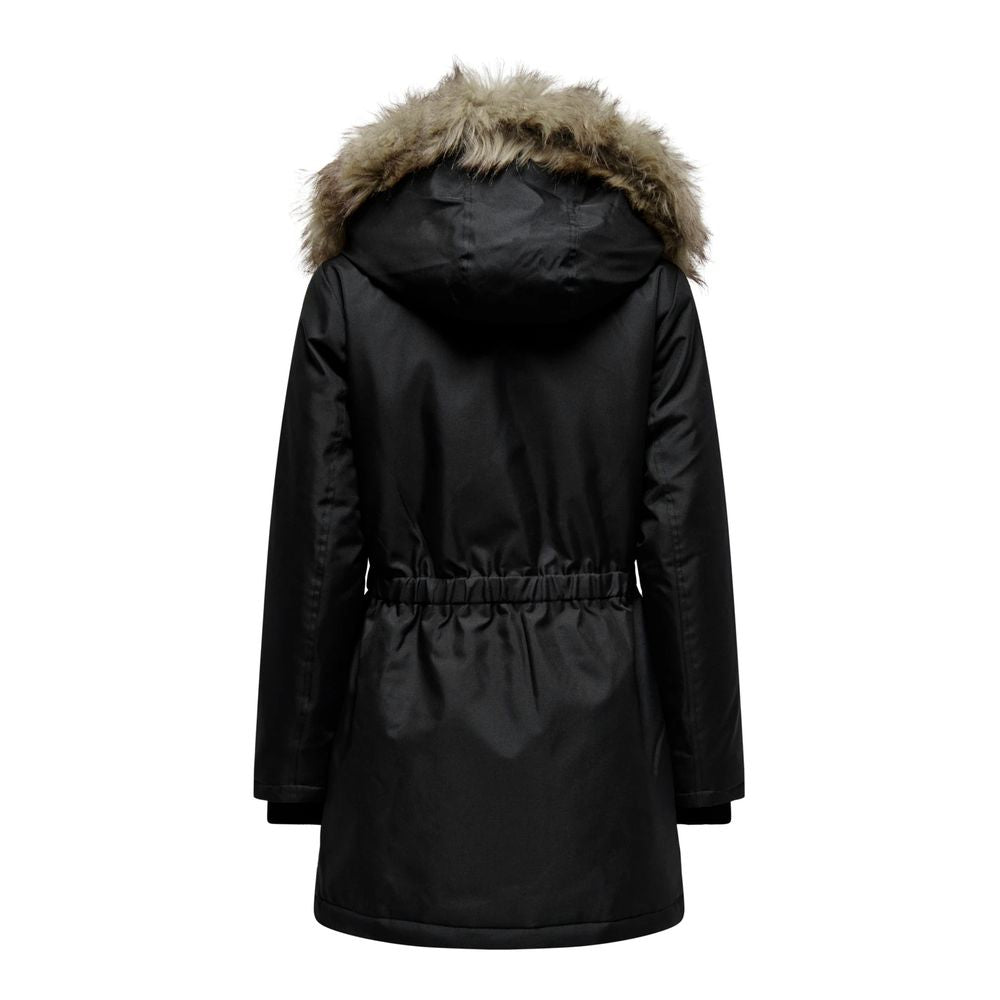 Only ONLIRIS FUR Black Polyester Parka