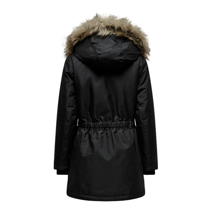 Only ONLIRIS FUR Black Polyester Parka