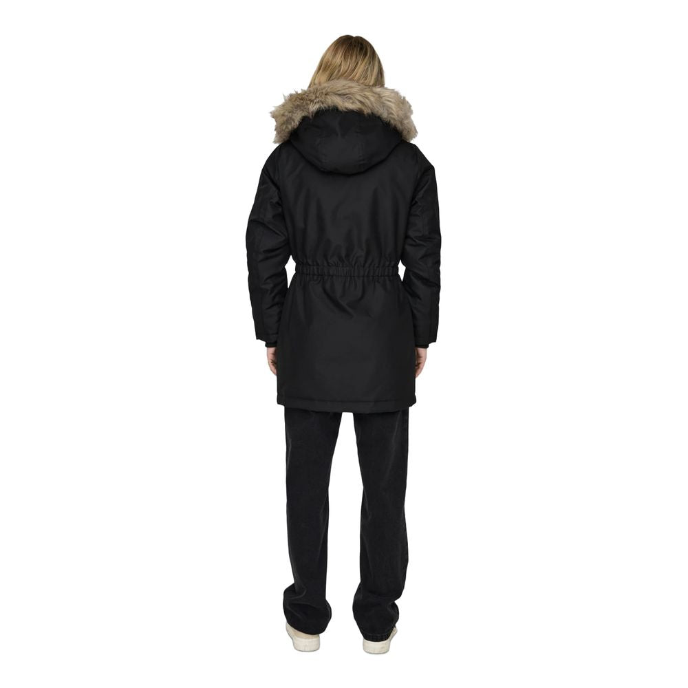 Only ONLIRIS FUR Black Polyester Parka