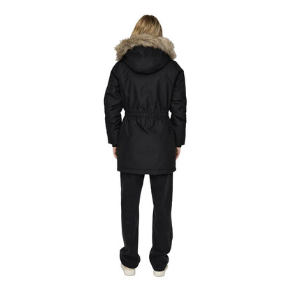 Only ONLIRIS FUR Black Polyester Parka