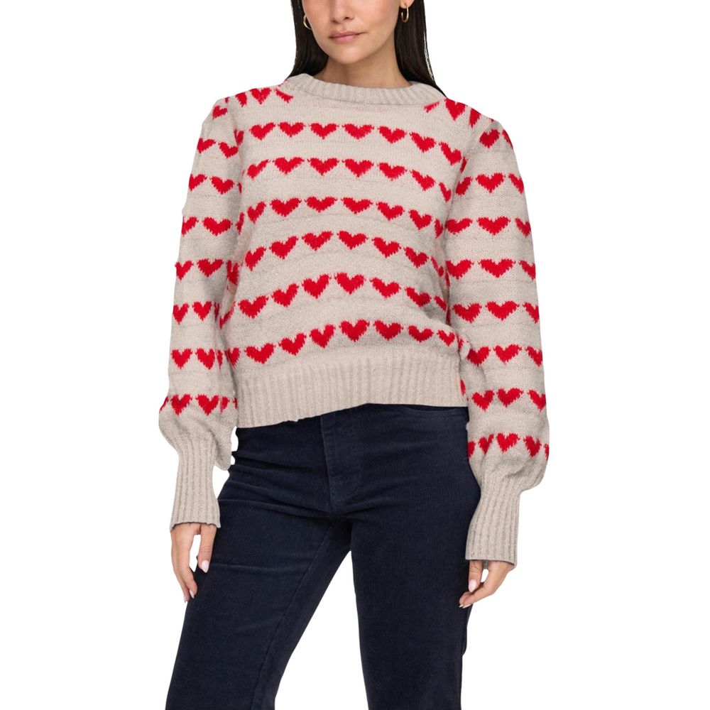 Jacqueline De Yong JDYSIGRID LIFE L/S ONECK PUFFDOT PUL KNT 15304813 Sweatshirt