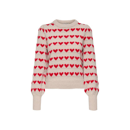 Jacqueline De Yong JDYSIGRID LIFE L/S ONECK PUFFDOT PUL KNT 15304813 Sweatshirt