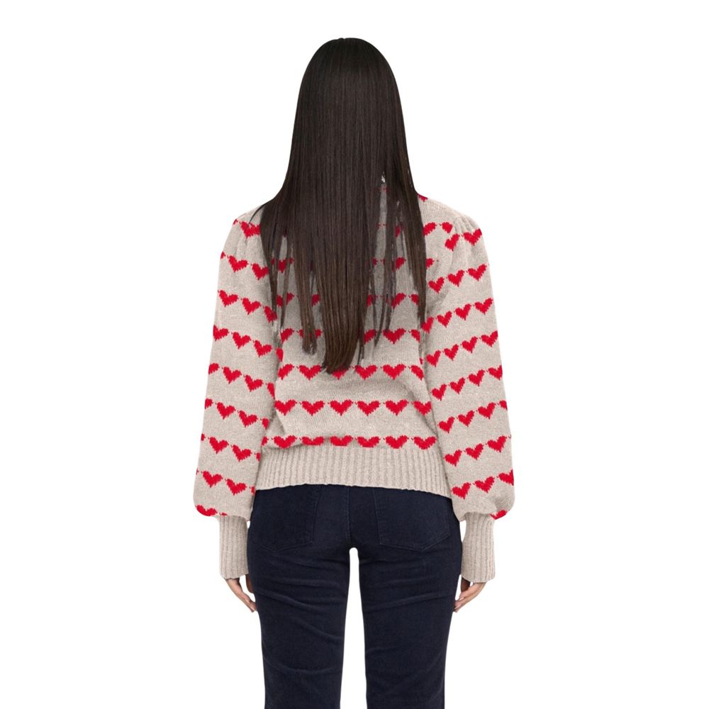 Jacqueline De Yong JDYSIGRID LIFE L/S ONECK PUFFDOT PUL KNT 15304813 Sweatshirt