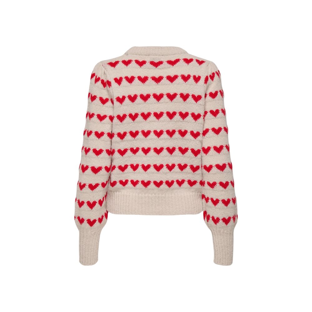 Jacqueline De Yong JDYSIGRID LIFE L/S ONECK PUFFDOT PUL KNT 15304813 Sweatshirt