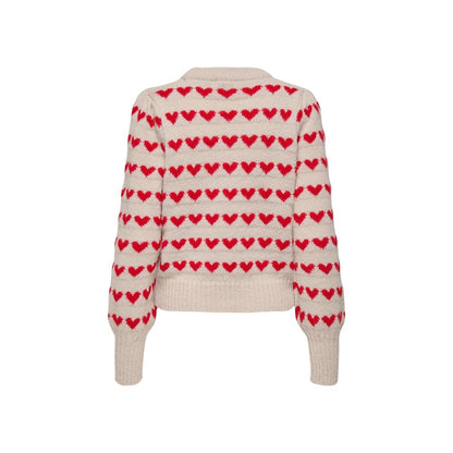 Jacqueline De Yong JDYSIGRID LIFE L/S ONECK PUFFDOT PUL KNT 15304813 Sweatshirt