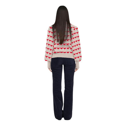 Jacqueline De Yong JDYSIGRID LIFE L/S ONECK PUFFDOT PUL KNT 15304813 Sweatshirt