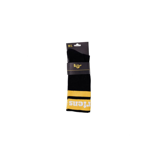 Dr. Martens Black Polyester Athletic Logo Socks