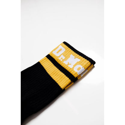 Dr. Martens Black Polyester Athletic Logo Socks