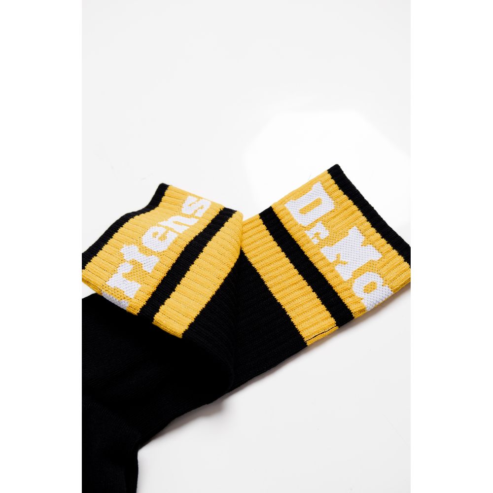 Dr. Martens Black Polyester Athletic Logo Socks