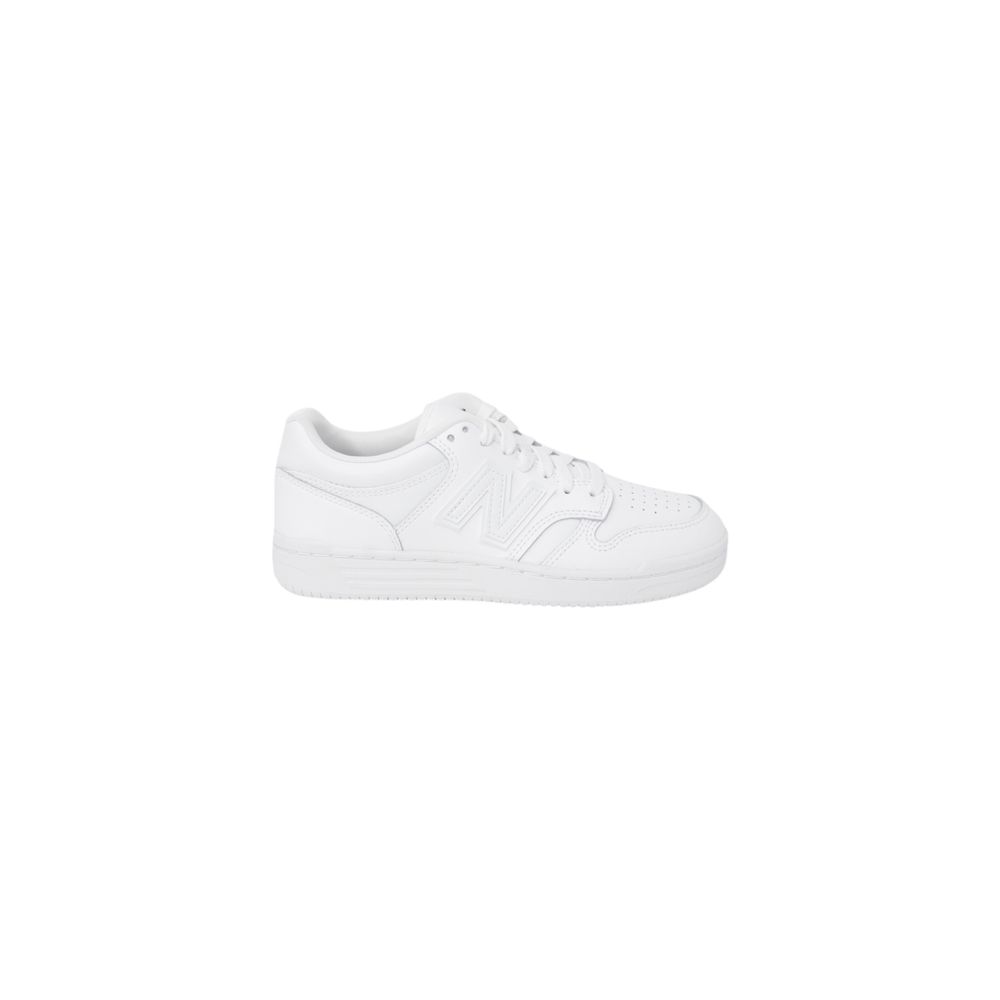 New Balance 480 JR GSB480 Women's White Leather Athletic Sneakers