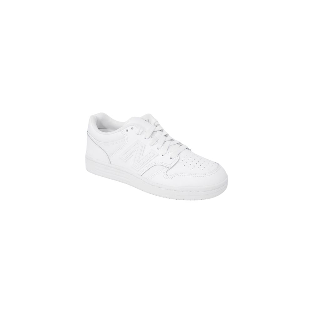New Balance 480 JR GSB480 Women's White Leather Athletic Sneakers