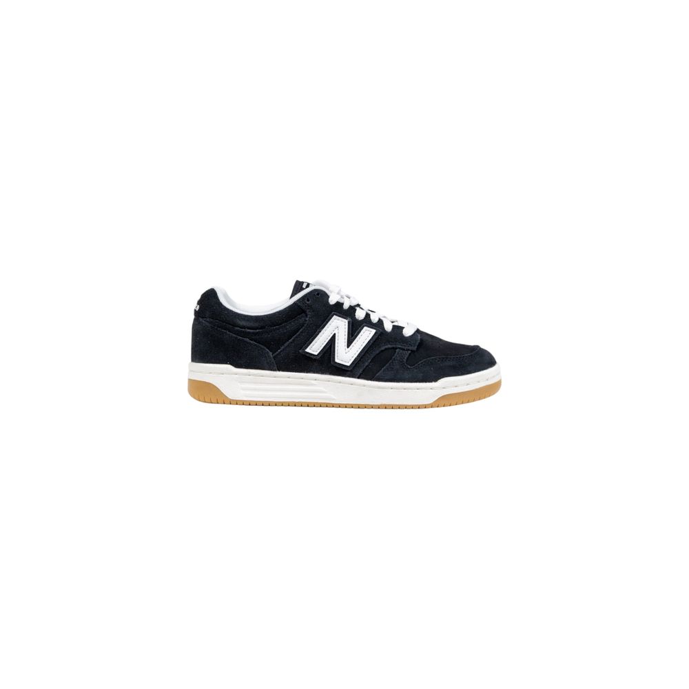 New Balance 480 JR GSB480 Black And White Leather Athletic Sneakers