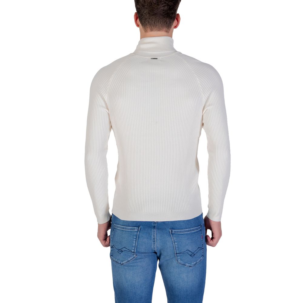 Antony Morato Cream Viscose Turtleneck Sweater