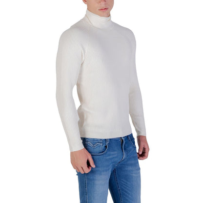 Antony Morato Cream Viscose Turtleneck Sweater