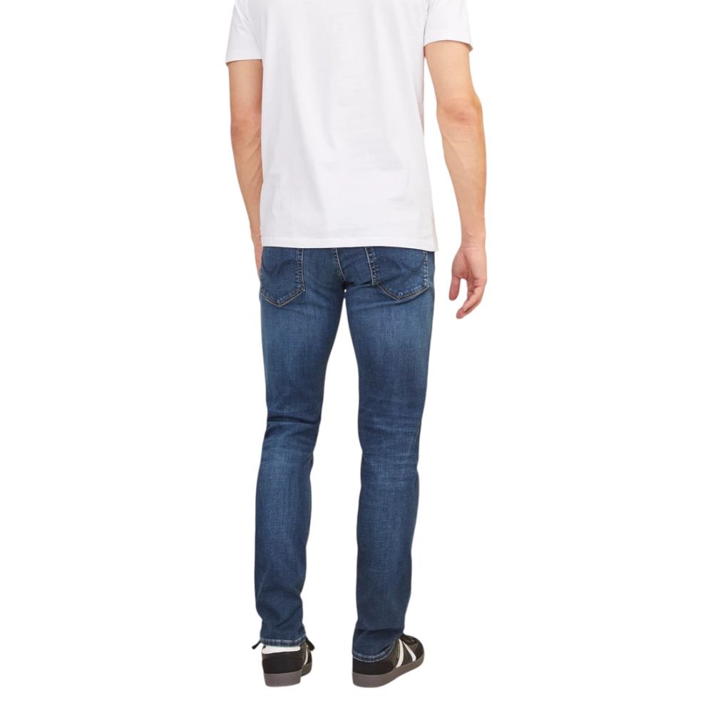 Jack & Jones Blue Cotton Relaxed Fit Jeans