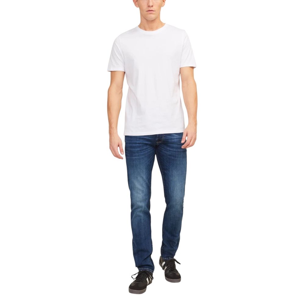 Jack & Jones Blue Cotton Relaxed Fit Jeans