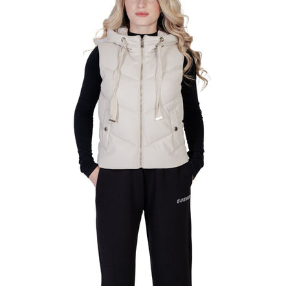 Morgan De Toi Cream Polyethylene Sleeveless Jacket